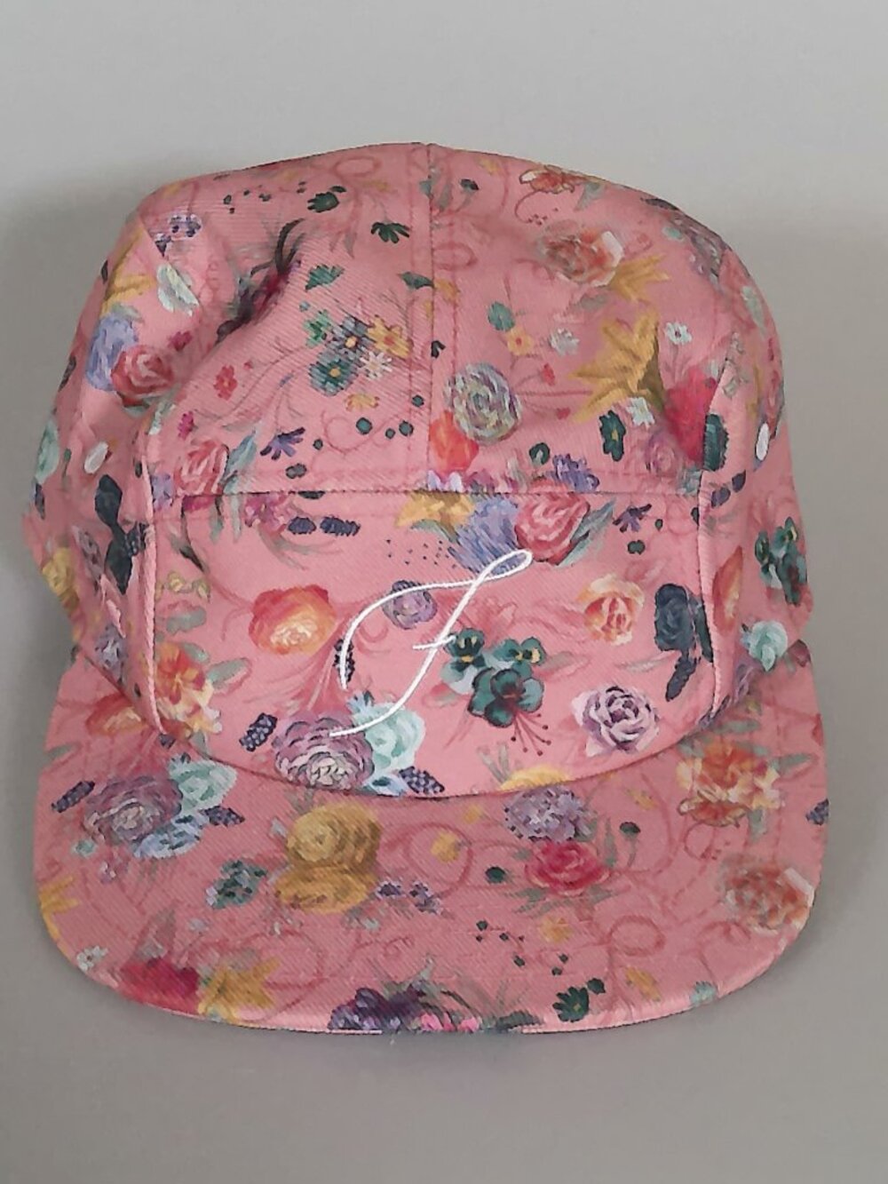 Floral 5 Panel Hat Pink Snapback Streetwear Skate Dad Cap Pukka wear